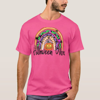 ハロウィーンパンプキン顔ハロウィーンビーブレインボー381 Tシャツ