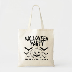 ハロウィーンパンプキン顔 トリックまたはトリートスタイル トートバッグ