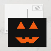 ハロウィーンパンプキン顔 ポストカード (正面/裏面)