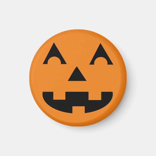 ハロウィーンパンプキン顔 マグネット (正面)