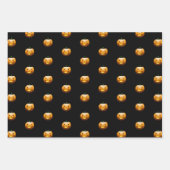 ハロウィーンパンプキン顔 ラッピングペーパーシート (正面2)