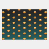 ハロウィーンパンプキン顔 ラッピングペーパーシート (正面)