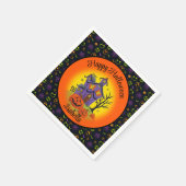 ハロウィーンパンプキ幽霊のよく出るンハウスネーム誕生日 スタンダードカクテルナプキン (角)