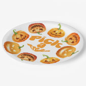 ハロウィーンパンプンパッチ ペーパープレート (アングル)