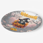 ハロウィーンパンプンパッチ ペーパープレート (アングル)