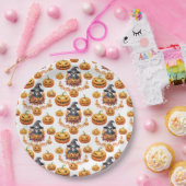 ハロウィーンパンプンパッチ ペーパープレート (パーティー)