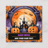 ハロウィーンパンプ人気があるキンオータムコレクション スクエア名刺 (正面)