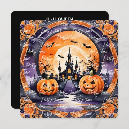 ハロウィーンパンプ人気があるキンオータムコレクション 招待状 (正面/裏面)