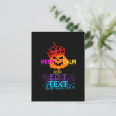 ハロウィーンパーソナライズされたパンプキン保,テキストを落ち着かせて ポストカード (スタンド正面)