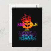 ハロウィーンパーソナライズされたパンプキン保,テキストを落ち着かせて ポストカード (正面/裏面)
