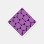 ハロウィーンパープルとブラックモダンドットのパターン スタンダードカクテルナプキン (角)