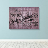 ハロウィーンパープルグランジゴシックSalem Broom Company キャンバスプリント (インサイチュ (ウッドフロア))