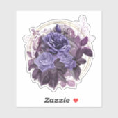 ハロウィーンパープルゴシックバラ シール (シート)