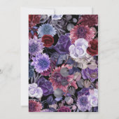 ハロウィーンパープルゴシックフローラパーティー 招待状 (裏面)