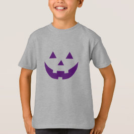ハロウィーンパープルハロウィーンのカボチャのちょうちんカボチャの子供 Tシャツ