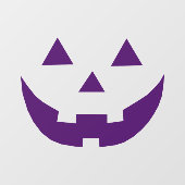 ハロウィーンパープルハロウィーンのカボチャのちょうちん怖おもしろいい ウィンドウサイン (シート)