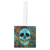 ハロウィーンヒッピースカルサンダー_コーブエアーフレッシュナー キューブオーナメント (正面)