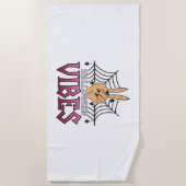 ハロウィーンビア，ハロウィーン，怖い，衣装 ビーチタオル (正面)