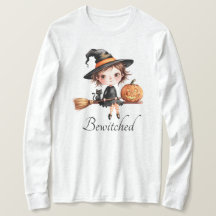 ハロウィーンビウィッチ長袖Tシャツ