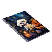 ハロウィーンビコンフリースカボチャ怖い ノートブック (右側)