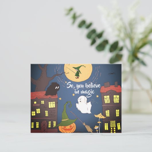 ハロウィーンビジネス実在モーゲージエステート 案内ポストカード (スタンド正面)