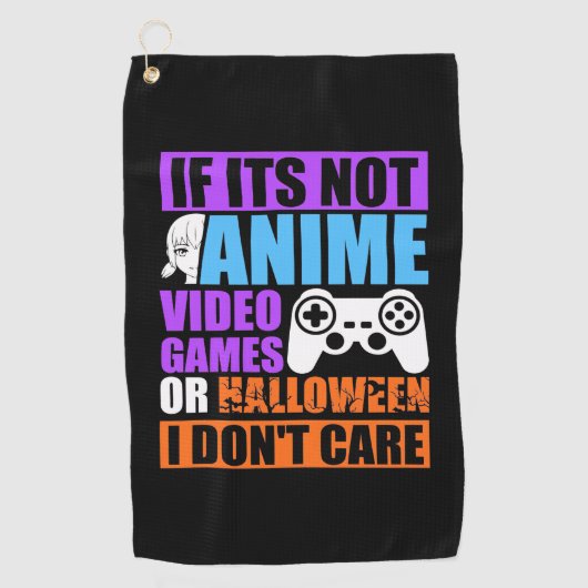 ハロウィーンビデオゲーム ゴルフタオル (正面)