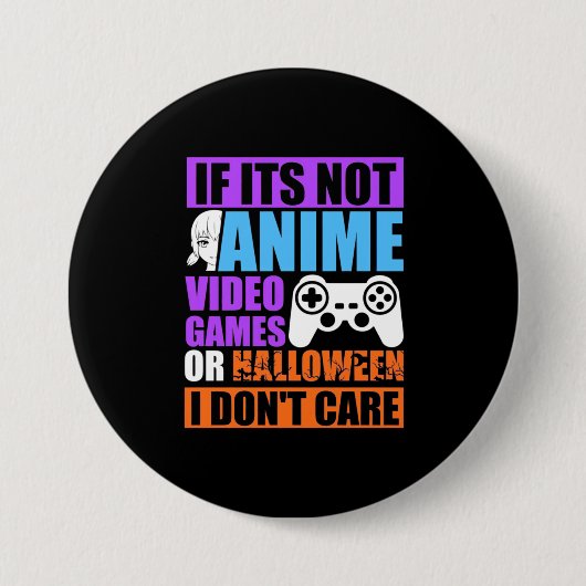 ハロウィーンビデオゲーム 缶バッジ (正面)