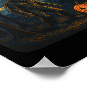 ハロウィーンビフートスターリーナイトバンゴッホサスカッチ ポスター (角)