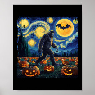 ハロウィーンビフートスターリーナイトバンゴッホ ポスター