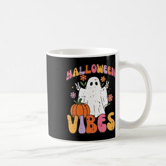 ハロウィーンビベス幽霊ピースコスチュームGroovy女性G コーヒーマグカップ (右)