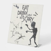 ハロウィーンビュッフェフードテーブル 台座サイン (正面)