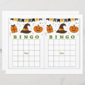 ハロウィーンビンゴ，かわいいカボチャ (正面/裏面)