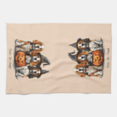 ハロウィーンビーグル犬をトリックまたは治療する キッチンタオル (横)