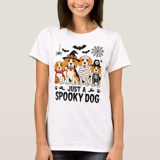 ハロウィーンビーグル犬マンガTシャツ Tシャツ (正面)