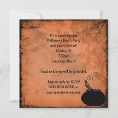 ハロウィーンビーチパーティの招待状 招待状 (裏面)