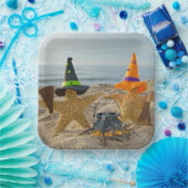 ハロウィーンビーチヒトデ魔女 ペーパープレート (パーティー)