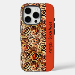 ハロウィーンビーブオレンジブラウンスタイリッシュ iPhone 16 PROケース