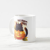 ハロウィーンビーブスパンプキン昼寝猫 コーヒーマグカップ (正面左)
