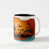 ハロウィーンビーブスホラー魔女カボチャ ツートーンマグカップ (正面右)