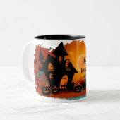 ハロウィーンビーブスホラー魔女カボチャ ツートーンマグカップ (正面左)
