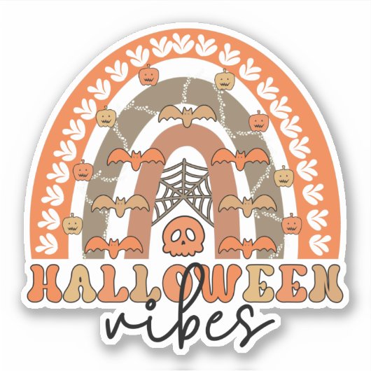 ハロウィーンビーブボホーレインボー秋ハロウィーン シール (正面)