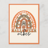ハロウィーンビーブボホーレインボー秋ハロウィーン ポストカード (正面)