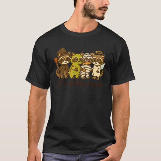 ハロウィーンビーブラク不気味ーンマママJust A不気味 R Tシャツ (正面)