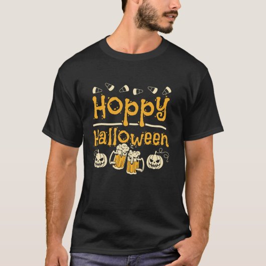 ハロウィーンビールホッピー半身Tシャツ Tシャツ (正面)