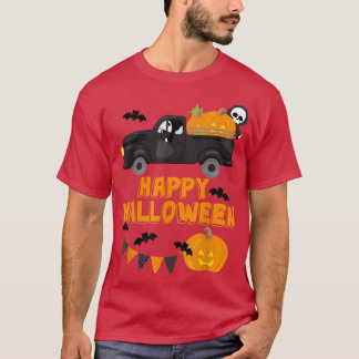 ハロウィーンピックアップトラックカボチャハッピーハローウィンTru Tシャツ
