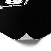 ハロウィーンピックルスケルトンハート手 ポスター (角)