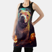 ハロウィーンピットブルカボチャ怖 エプロン (インサイチュ)