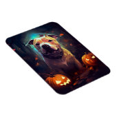 ハロウィーンピットブルカボチャ怖 マグネット (右側)