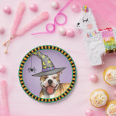 ハロウィーンピットブル紙プレート ペーパープレート (パーティー)