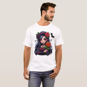 ハロウィーンピンアップウィッチアート Tシャツ (正面フル)